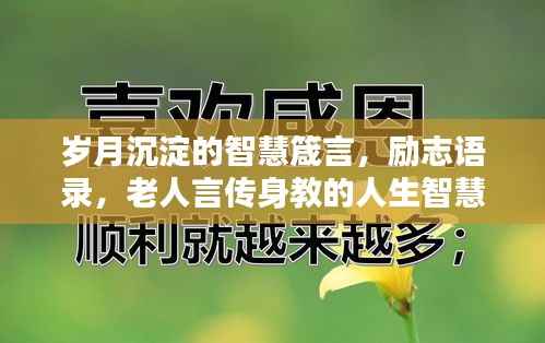 岁月沉淀的智慧箴言，励志语录，老人言传身教的人生智慧